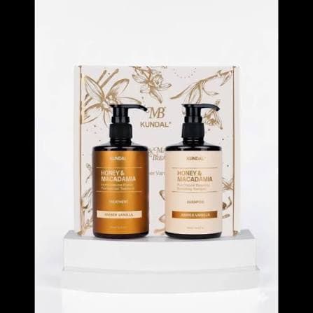 KUNDAL Honey Macadamia Shampoo Treatment set AMBER VANILLA