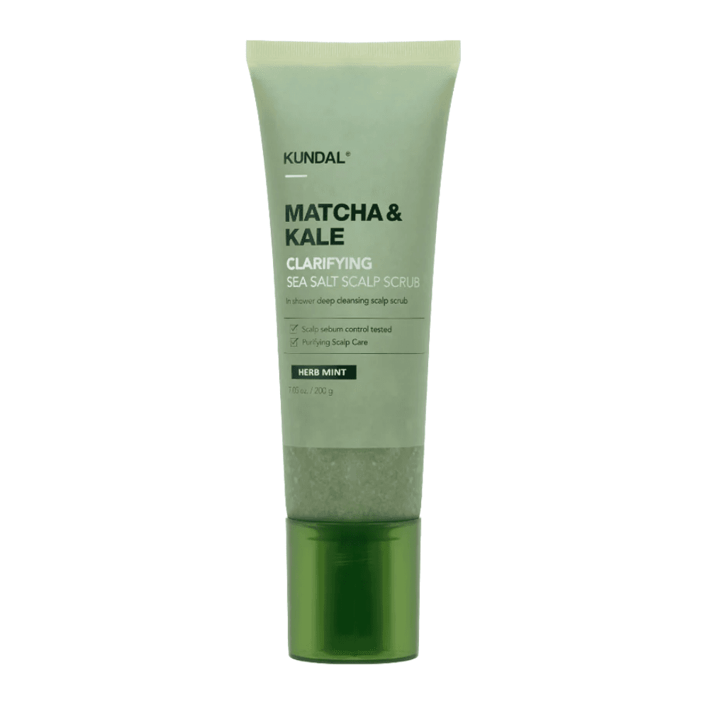 KUNDAL MATCHA&KALE Clarifying Sea Salt Scalp Scrub HERB MINT 200g