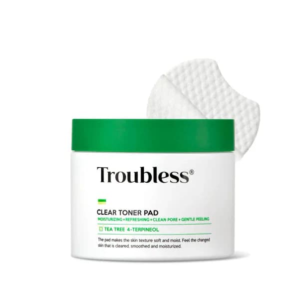 TROUBLESS Clear Toner Pad 165ml (60 pads)